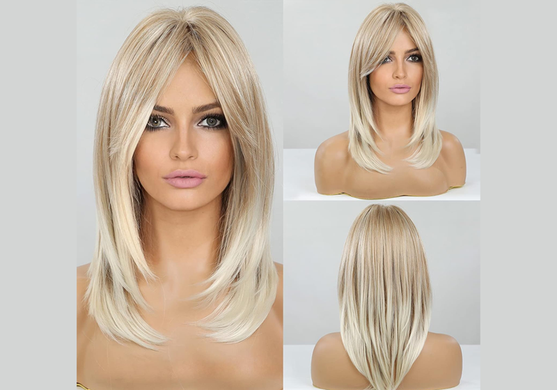 Blond perukas vakarėliams, fotosesijoms ir filmavimams